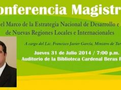 García dictará conferencia “Turismo en el marco de la estrategia nacional de desarrollo”