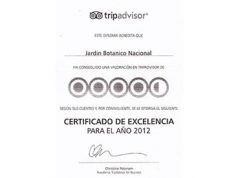 Jardín Botánico Nacional de Santo Domingo recibe Certificación a la Excelencia de TripAdvisor