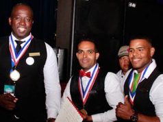 Bartenders realizan competencia en el marco de la XVIII Expo Comercial Asonahores