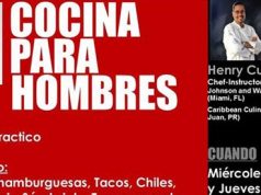Anuncian curso de cocina especializada dirigida a los hombres de la casa.