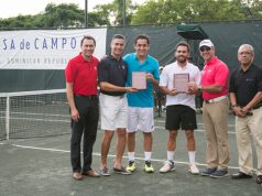 Víctor Estrella y Nicolás Almagro protagonizaron partido de exhibición en Casa de Campo