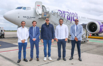 Arajet recibe su aeronave 14 “salto de Jimenoa” y refuerza su compromiso con el turismo sostenible y la economía dominicana